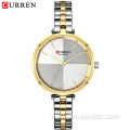 CURREN Women Watches Ladies Analog Quartz Wristwatch Top Brand Luxury Stainless Steel Strap Watch Simple Style Clock reloj mujer